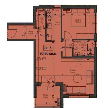 Двустаен апартамент в Асеновград - 90 кв.м за 753 €/кв.м - Снимка #1