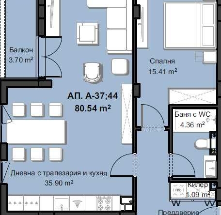 Двустаен апартамент в Пловдив, Христо Смирненски - 96 кв.м за 1297 €/кв.м - Снимка #1