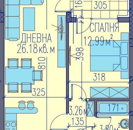 Двустаен апартамент в Пловдив, Каменица 2 - 72 кв.м за 1305 €/кв.м - Снимка #1