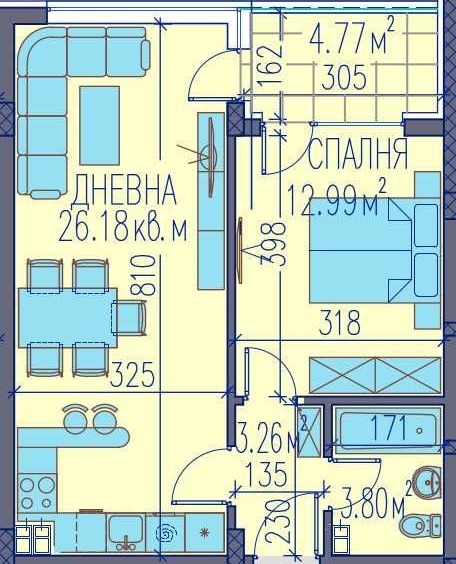Двустаен апартамент в Пловдив, Каменица 2 - 72 кв.м за 1305 €/кв.м - Снимка #1