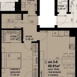 Тристаен апартамент в Бургас, Изгрев - 82 кв.м за 1308 €/кв.м - Снимка #1