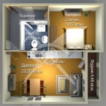 Двустаен апартамент в Бургас, Меден рудник - зона А - 37 кв.м за 1808 €/кв.м - Снимка #1