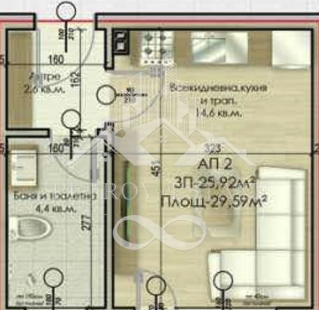 Едностаен апартамент в Велинград - 30 кв.м за 880 €/кв.м - Снимка #1