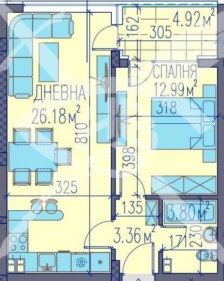 Двустаен апартамент в Пловдив, Изгрев - 71 кв.м за 1273 €/кв.м - Снимка #1