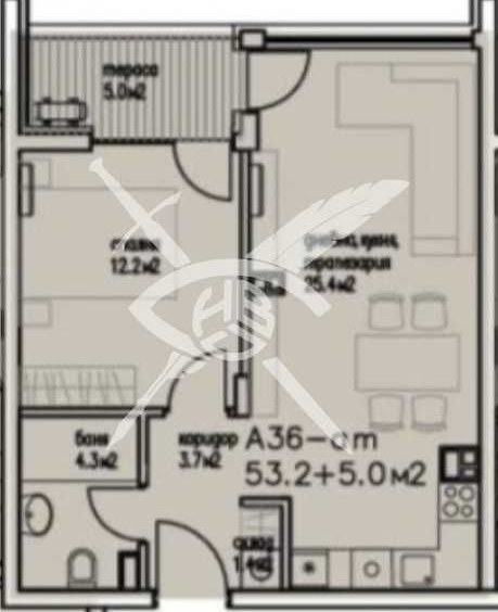 Двустаен апартамент в Бургас, Сарафово - 58 кв.м за 1158 €/кв.м - Снимка #1