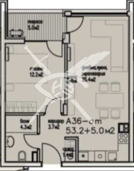 Двустаен апартамент в Бургас, Сарафово - 58 кв.м за 1158 €/кв.м - Снимка #1