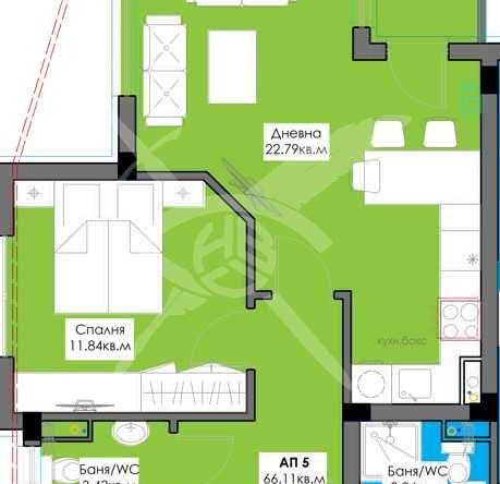 Двустаен апартамент в Бургас, Крайморие - 66 кв.м за 1303 €/кв.м - Снимка #1