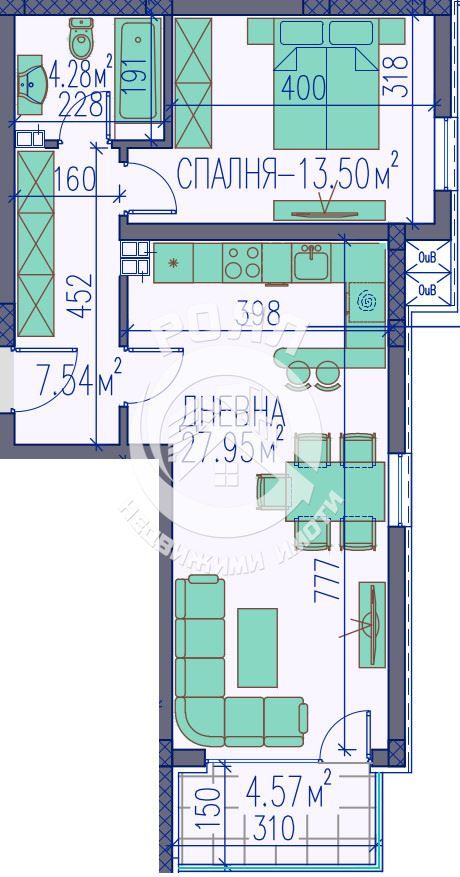 Двустаен апартамент в Пловдив, Каменица 2 - 84 кв.м за 1299 €/кв.м - Снимка #1