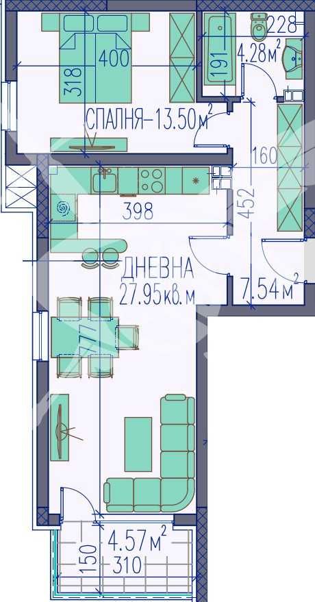 Двустаен апартамент в Пловдив, Изгрев - 79 кв.м за 1272 €/кв.м - Снимка #1