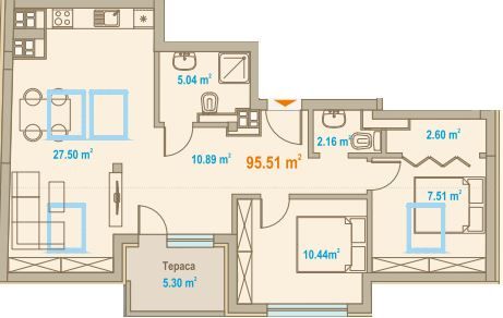 Тристаен апартамент в София, Зона Б-19 - 132 кв.м за 1313 €/кв.м - Снимка #1