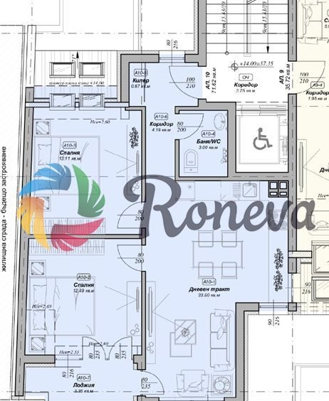 Тристаен апартамент в Варна, Зимно кино Тракия - 91 кв.м за 2197 €/кв.м - Снимка #1