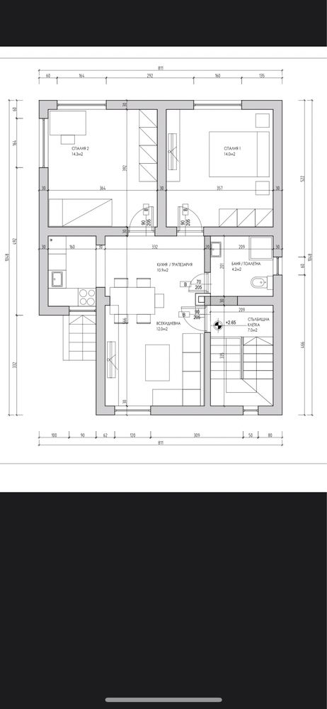 Дава се под наем Етаж от къща в Дулово - 80 кв.м за 398.82 € - Снимка #1