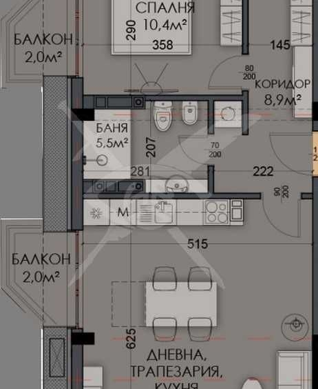 Тристаен апартамент в Варна, Виница - 109 кв.м за 1276 €/кв.м - Снимка #1