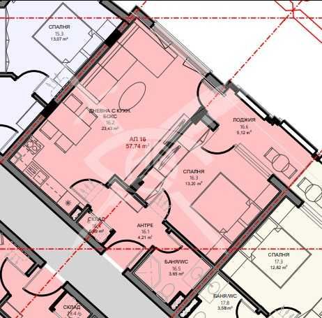 Двустаен апартамент в Поморие - 57 кв.м за 1093 €/кв.м - Снимка #1