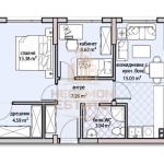 Тристаен апартамент в Варна, Владислав Варненчик - 75 кв.м за 1174 €/кв.м - Снимка #1