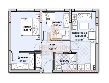 Тристаен апартамент в Варна, Владислав Варненчик - 75 кв.м за 1174 €/кв.м - Снимка #1