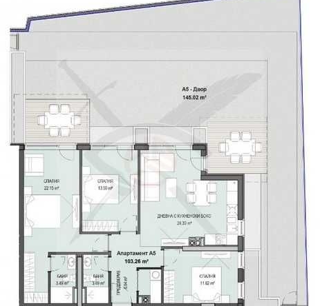 Четиристаен апартамент в София, Кръстова вада - 264 кв.м за 758 €/кв.м - Снимка #1