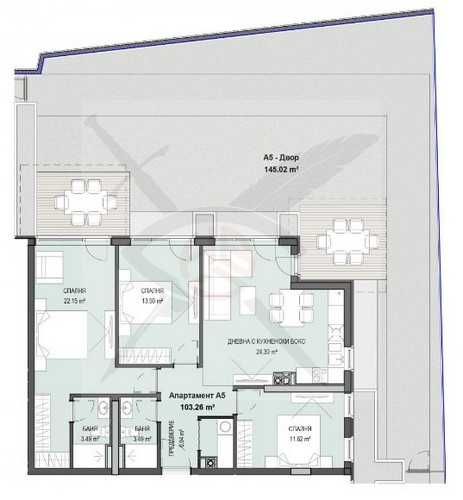 Четиристаен апартамент в София, Кръстова вада - 264 кв.м за 758 €/кв.м - Снимка #1