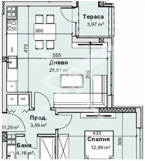 Двустаен апартамент в Пловдив, Остромила - 70 кв.м за 1209 €/кв.м - Снимка #1