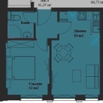 Двустаен апартамент в София, Банишора - 42 кв.м за 1203 €/кв.м - Снимка #1