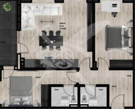 Тристаен апартамент в Пловдив, Кючук Париж - 108 кв.м за 1205 €/кв.м - Снимка #1