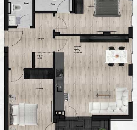 Тристаен апартамент в Пловдив, Кючук Париж - 100 кв.м за 1210 €/кв.м - Снимка #1