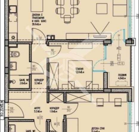 Тристаен апартамент в Бургас, Славейков - 95 кв.м за 1253 €/кв.м - Снимка #1