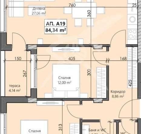 Тристаен апартамент в Пловдив, Захарна фабрика - 102 кв.м за 485 €/кв.м - Снимка #1
