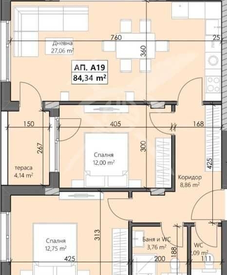 Тристаен апартамент в Пловдив, Захарна фабрика - 102 кв.м за 485 €/кв.м - Снимка #1