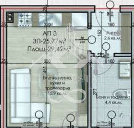 Едностаен апартамент в Велинград - 30 кв.м за 895 €/кв.м - Снимка #1