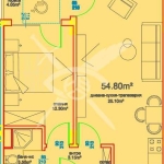 Двустаен апартамент в Бургас, Меден рудник - зона А - 61 кв.м за 879 €/кв.м - Снимка #1