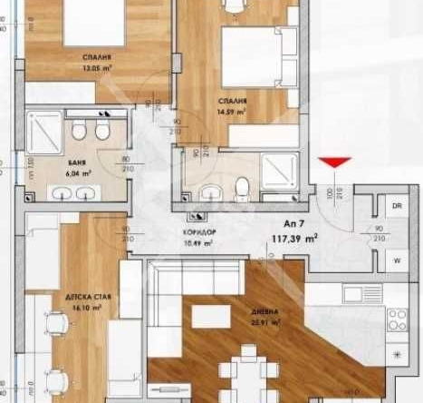 Многостаен апартамент в Пловдив, Кючук Париж - 117 кв.м за 1430 €/кв.м - Снимка #1