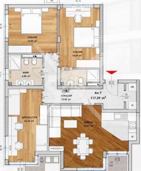 Многостаен апартамент в Пловдив, Кючук Париж - 117 кв.м за 1430 €/кв.м - Снимка #1