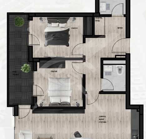 Тристаен апартамент в Пловдив, Кючук Париж - 108 кв.м за 1203 €/кв.м - Снимка #1
