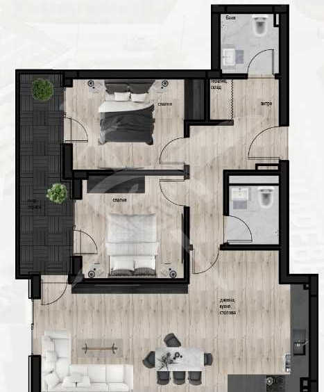 Тристаен апартамент в Пловдив, Кючук Париж - 108 кв.м за 1203 €/кв.м - Снимка #1