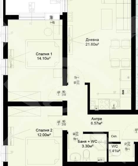 Тристаен апартамент в Пловдив, Остромила - 88 кв.м за 961 €/кв.м - Снимка #1