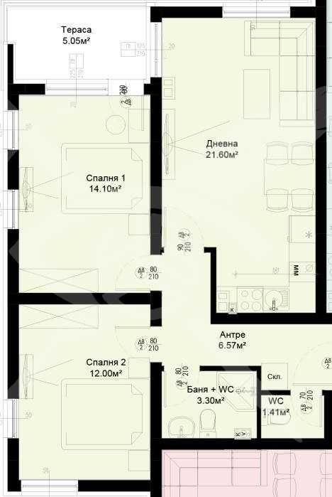 Тристаен апартамент в Пловдив, Остромила - 88 кв.м за 961 €/кв.м - Снимка #1
