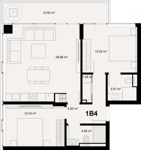 Тристаен апартамент в Пловдив, Младежки Хълм - 112 кв.м за 465 €/кв.м - Снимка #1