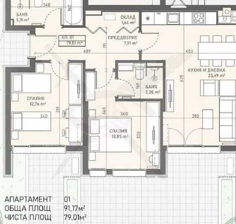 Тристаен апартамент в София, Овча купел - 190 кв.м за 1322 €/кв.м - Снимка #1