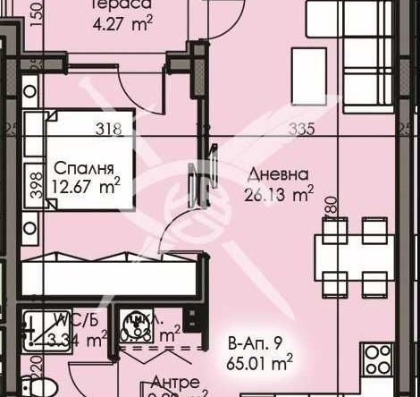 Двустаен апартамент в Бургас, Изгрев - 65 кв.м за 587 €/кв.м - Снимка #1