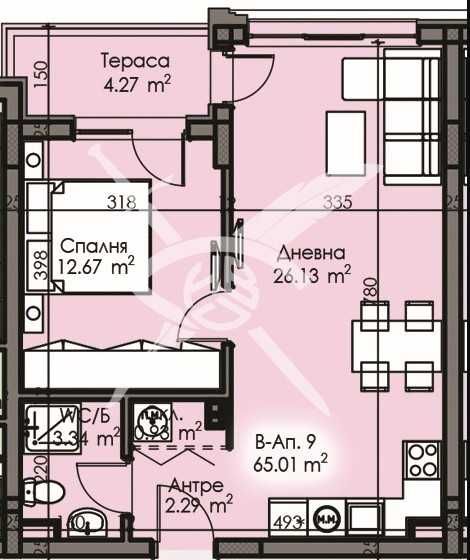 Двустаен апартамент в Бургас, Изгрев - 65 кв.м за 1151 €/кв.м - Снимка #1