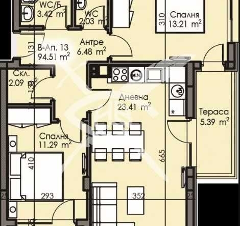 Тристаен апартамент в Бургас, Изгрев - 94 кв.м за 1308 €/кв.м - Снимка #1
