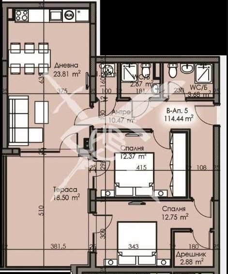 Тристаен апартамент в Бургас, Изгрев - 114 кв.м за 1205 €/кв.м - Снимка #1