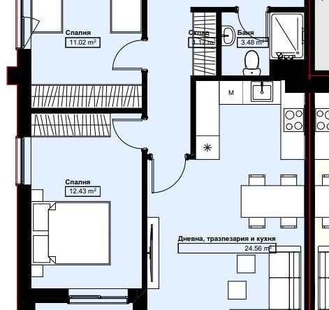 Тристаен апартамент в Асеновград - 83 кв.м за 757 €/кв.м - Снимка #1