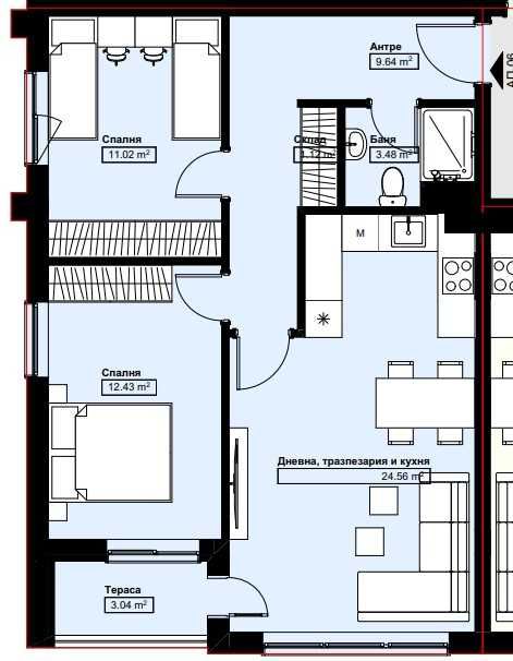 Тристаен апартамент в Асеновград - 83 кв.м за 757 €/кв.м - Снимка #1