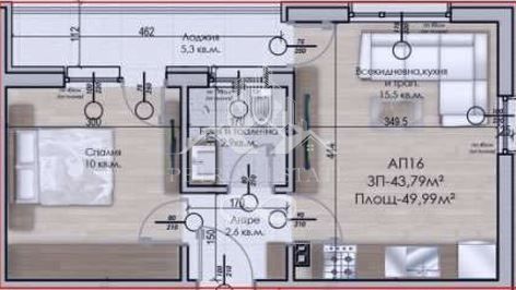Двустаен апартамент в Велинград - 50 кв.м за 886 €/кв.м - Снимка #1
