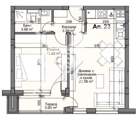 Двустаен апартамент в Пловдив, Кършияка - 67 кв.м за 1907 €/кв.м - Снимка #1