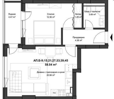 Двустаен апартамент в Пловдив, Кючук Париж - 72 кв.м за 1230 €/кв.м - Снимка #1