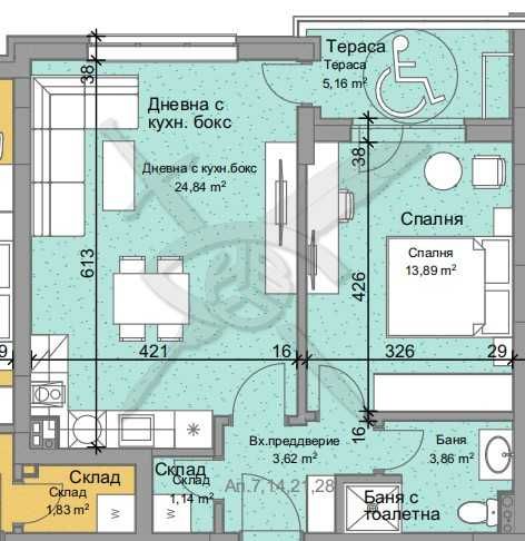 Двустаен апартамент в Пловдив, Остромила - 68 кв.м за 672 €/кв.м - Снимка #1
