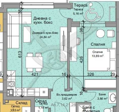 Двустаен апартамент в Пловдив, Остромила - 68 кв.м за 672 €/кв.м - Снимка #1